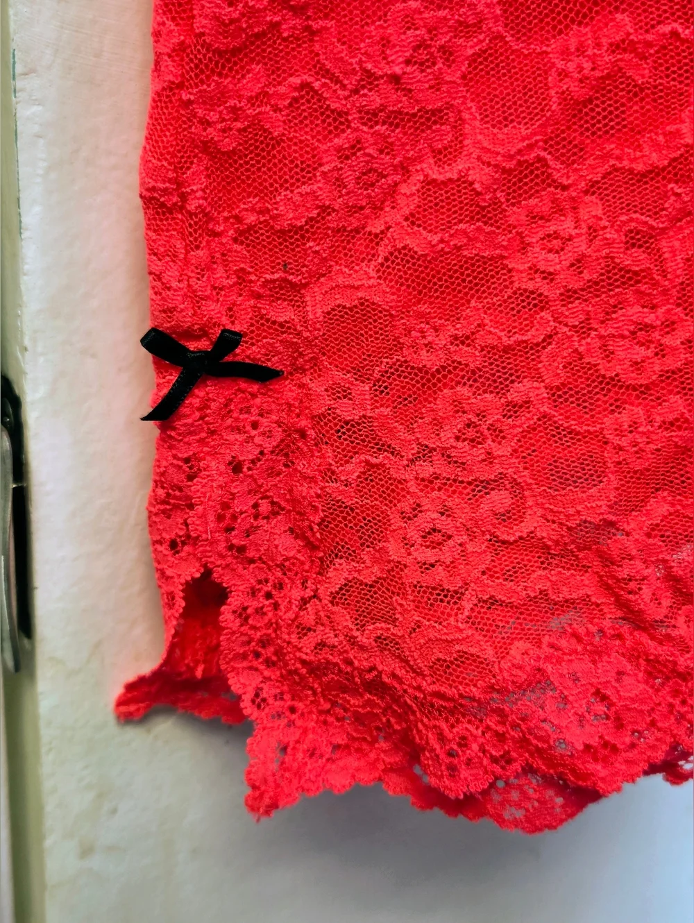 Victoria’s Secret Vintage Neon Pink Floral Lace Slip Dress Size S